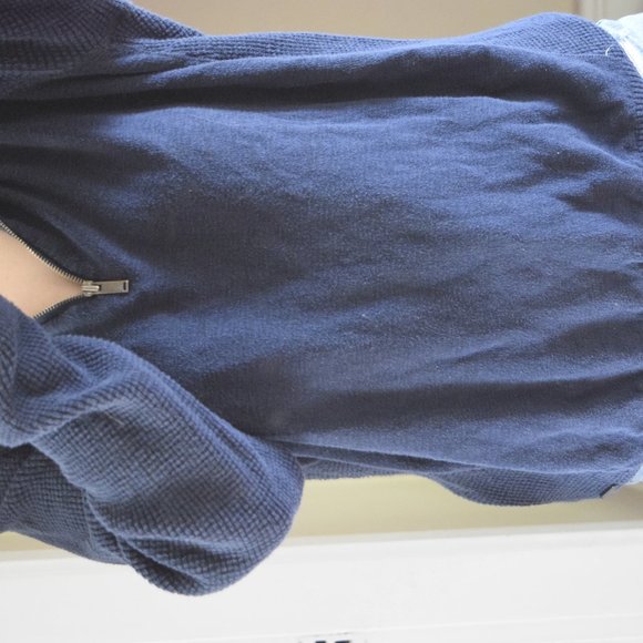 Blue Calvin Klein Quarter Zip Sweater - Picture 2 of 5